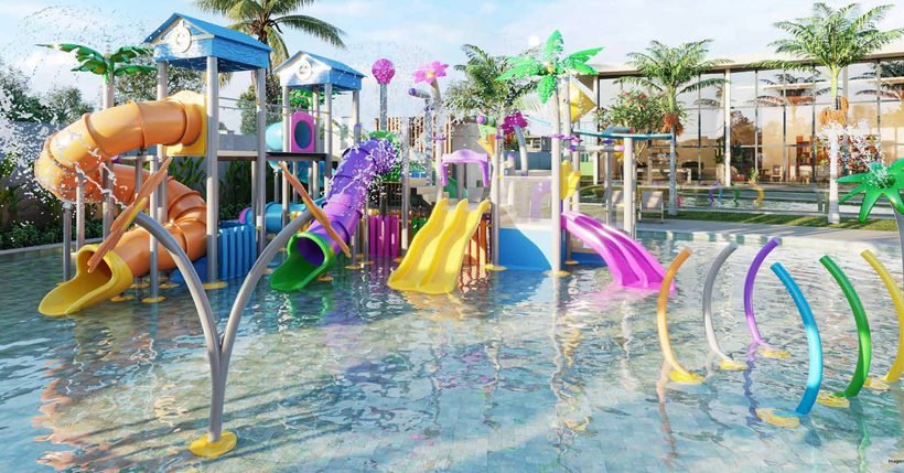 Parque aquático infantil do clube Moradas Eusébio