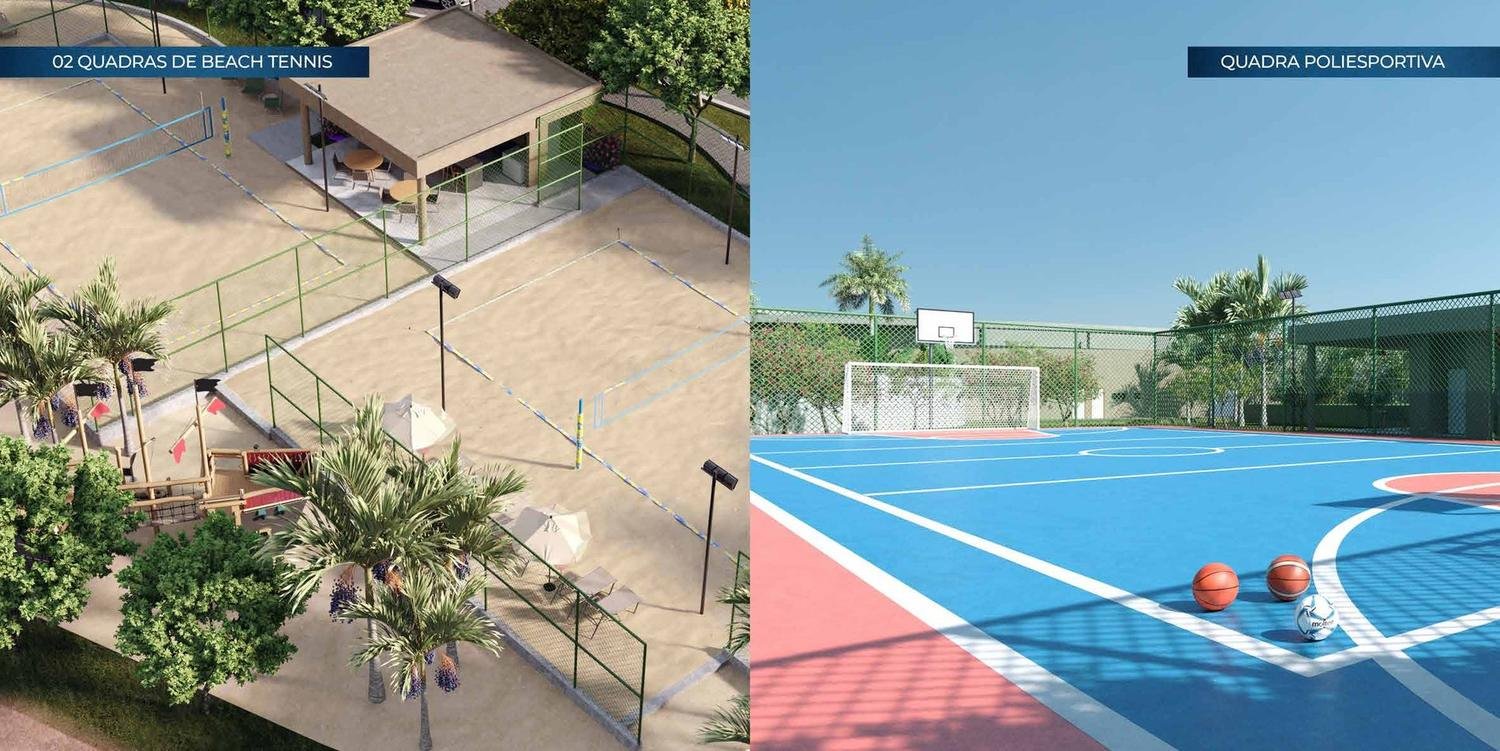 Duas quadras de beach tennis